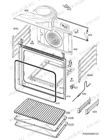 Взрыв-схема плиты (духовки) Ikea GRANSLOS 802.452.06 - Схема узла Oven